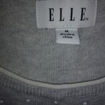 Elle  Gray M White Candy Dots Pullover Sweater Photo 2