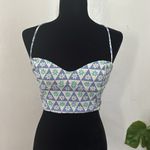 ZARA  blue & white daisy top EUC Photo 3