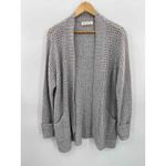 RD Style  Cardigan Sweater Womens XL Gray Tan Acrylic Cotton Loose Knit Pockets Photo 1