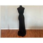 Sherri Hill  55554 Corset Ruched Satin Strapless Dress Sz 0 USED Photo 3