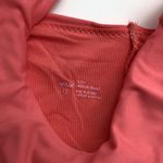 Aerie  Womens Scoop Neck Coral Swim Bikini Top Ruffle Removable Cups Pink Size L Photo 2