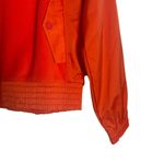 Athleta Zion Microfleece Full Zip Bomber Jacket Red Orange Size Small Photo 4