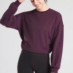 Athleta Tie Back Yoga Sweatshirt, Agate Purple, Small Photo 0