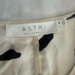 ASTR Cream and Black Flowy patterned Drape Front Sheer Bodysuit Medium Photo 3