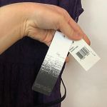 Kensie NEW Solid Plum Purple Floral Lace Fit Flare Cotton Mini Dress JUNIORS L Photo 4