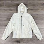 Athleta  Women's Fleece Zip Up Hoodie Jacket Size M Off White Photo 0