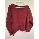 Pink Lily pink‎ lily knit cable sweater red size medium drop sweater Photo 2