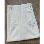 ZARA Linen Blend Ivory Midi Dress With Open Back & Spaghetti Strap Detail Size S Photo 6