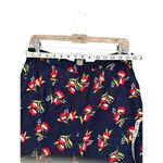 Jill Jill Stuart  Navy High Rise Floral Wide Leg Flat Front Pants Size Medium Photo 8