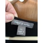 Party City Black Beaded Top Vintage‎ 1X Apt9 Gathered Front Photo 2