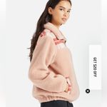 Brixton Sheridan Jacket Sherpa Size Small Pink Photo 3