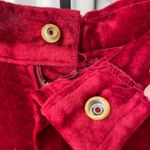 Vintage 70s Red Velveteen Extreme Wide Leg Palazzo Pants XS 2 4 Photo 5