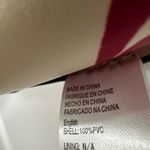 kim rogers  Reversible Floral to White PVC Tote NWT Photo 3