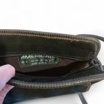 Vintage Black suede crossbody purse with leather trim Photo 5