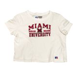 Russell Athletic Miami Of Ohio Crop Top White Red S Photo 0