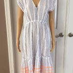 Anthropologie Sundry Embroidered Stripe Midi Dress Photo 4