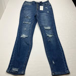Jelly Jeans High Rise Distressed Skinny Button Fly Size 9 / 26 Waist Denim‎ NEW Blue Photo 0