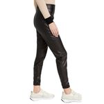 Spanx  Leather-Like Faux Leather Jogger‎ Pants Joggers in Noir Black Size Medium Photo 6