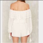 Nasty Gal white lace off shoulder romper Photo 2