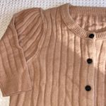 Free People SLOANE Short Elbow Sleeve Cardigan Size Small Peach Blush Pink NEW! Photo 3
