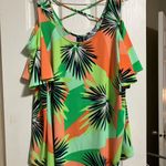 Kaari Blue  Curvy Tropical Blouse Photo 3