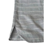 Garnet Hill  Striped Button Down Shirt Dress Linen Oversized Tunic Gray Size S Photo 5