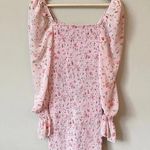 Princess Polly  Women's US 4 Wild Flowers Balloon Sleeves Shirred Mini Dress Pink Photo 10