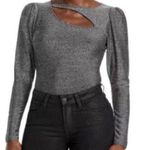 n:philanthropy Womens Size M  Delia Black Silver Metallic Top NWT Photo 0
