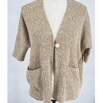 J Jill Pure Jill Women's Beige Cardigan Sweater XS | Linen Blend | Pockets | Photo 0