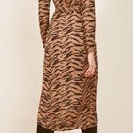 Reformation  Maurita Dress in Raja Tiger Print Size 2 Photo 2