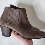 Aquatalia  Brown Suede Leather Fallyn Zip Western Bohemian Fall Women 6.5 Booties Photo 0