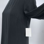 Leith NEW Little Black Dress Sleeves Keyhole Back Classic Shift Dress Unlined S Photo 3