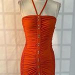 Free People WOMEN'S HOLD ON burnt orange smocked MINI DRESS size xs Photo 2