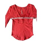 Free People Ice Cold Ribbed Top In Rose Crimson Photo 9