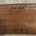 Miu Miu Authentic  Leather Tan Zippy Wallet Photo 9