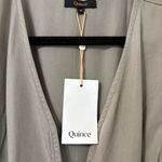 Quince NWT  Vintage Wash Tencel Button Front Dress Sz  M Sage Green Photo 6