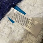 Mac Duggal Sequin Beaded Long Sleeve Gown in Midnight Navy Blue Size 6 93574 Photo 6