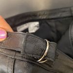 Newport News Vintage  leather min skirt flare black avant-garde grunge chic biker Photo 9