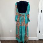 70s Young Dong S Small Maxi Dress Renaissance Boho Cottagecore Whimsy Fairycore Blue Photo 5