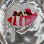 KYLIE Cosmetics Silver Satin Bomber Jacket Photo 2
