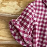 Pendleton Vintage gingham check gauzy reversed Peter Pan collar blouse size XL Photo 9