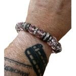 Pair of Pink and Purple Crystal Stretch Bracelets Photo 7