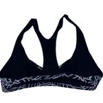 Lululemon  Shanti Surf Sport Bikini Top in Pretty Palm Black Angel Wing / Black Photo 6