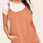 SheIn knotted strap detail pocket front overall shorts Photo 0