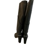 Diane Von Furstenberg  DVF Black Grace Boots Leather High Heel Silver Size 9.5 Photo 10