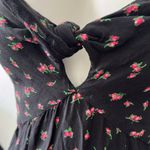 & Other Stories &Other stories Front Tie Mini Dress black rose floral pattern Strappy flowy 2 Photo 9