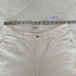 Kensie sz 10/30 off white denim crop pants rawâhem with slits at side hemâEUC Photo 2