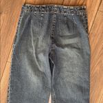 Ann Taylor  Dark Blue Straight Leg high waisted funky Jeans size 2 Photo 8