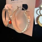 Sonoma Silver and Gold Bead Hoop Earrings Set Photo 3