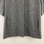 J.Jill Grey Wool Blend Textured Tweed Button Up Short Sleeve Blazer Jacket Photo 2